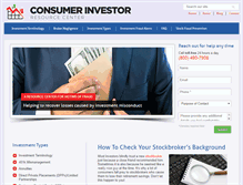 Tablet Screenshot of consumerinvestorresource.com